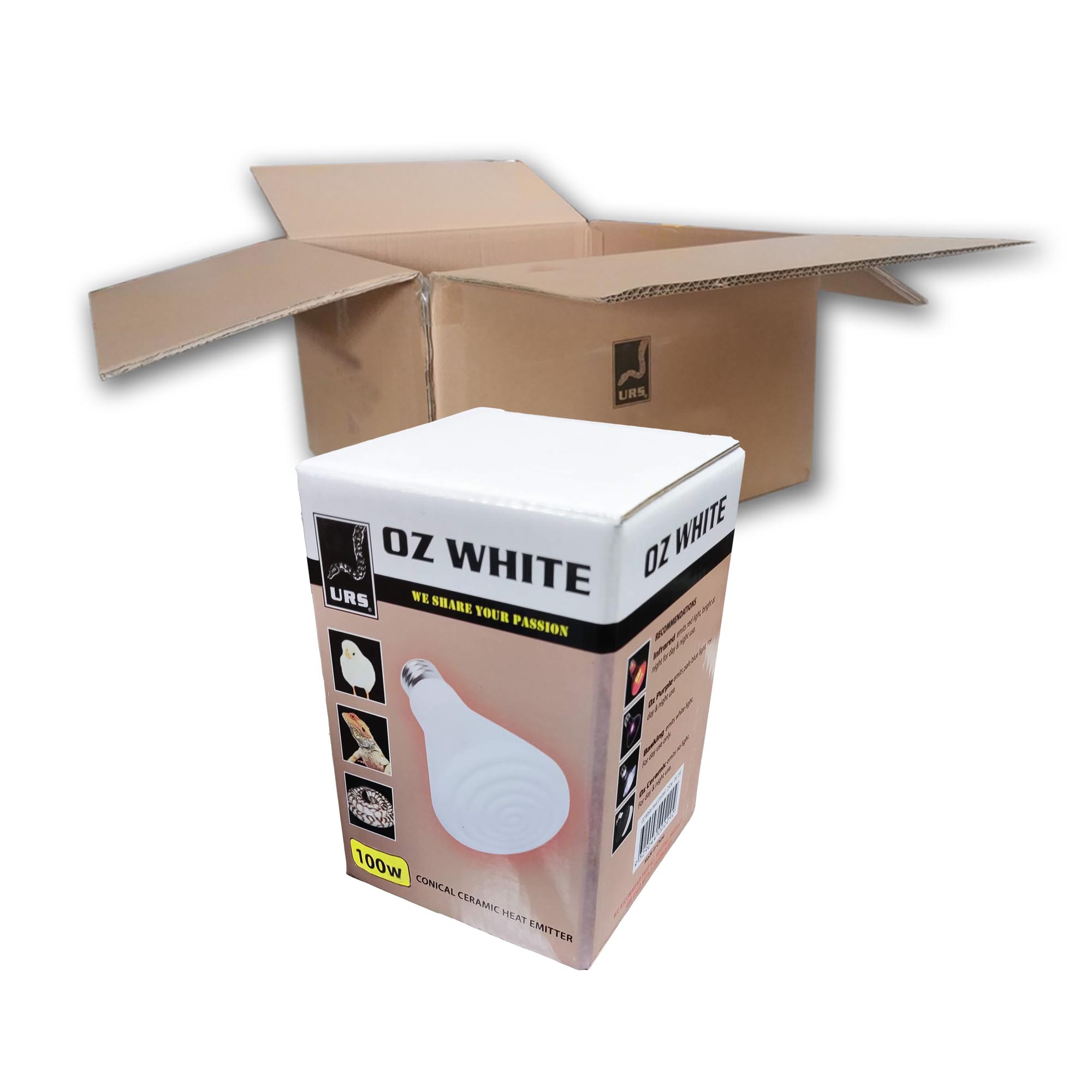 04.09a Ceramic Oz White (Box of 50) 100W