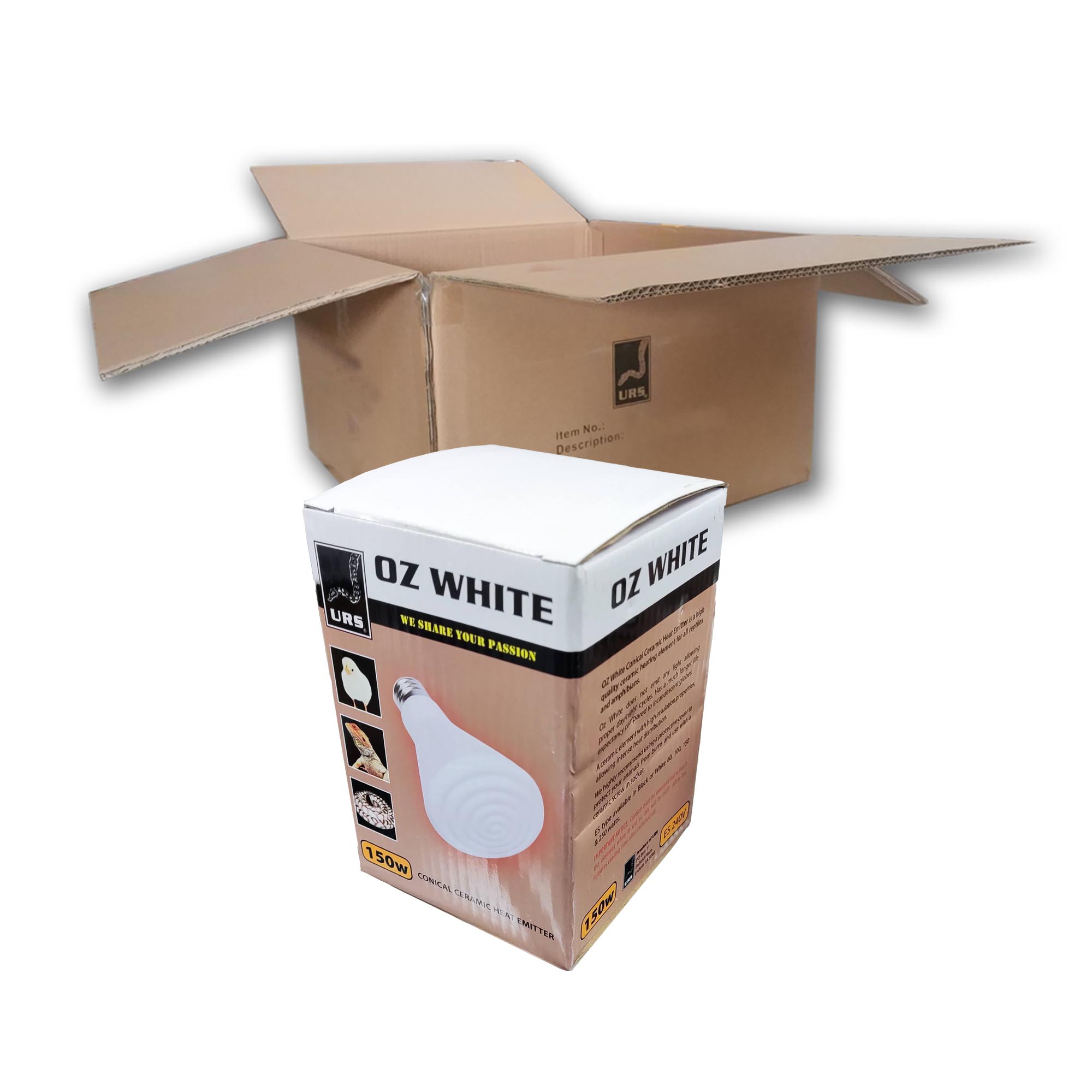 04.09b Ceramic Oz White (Box of 50) 150W