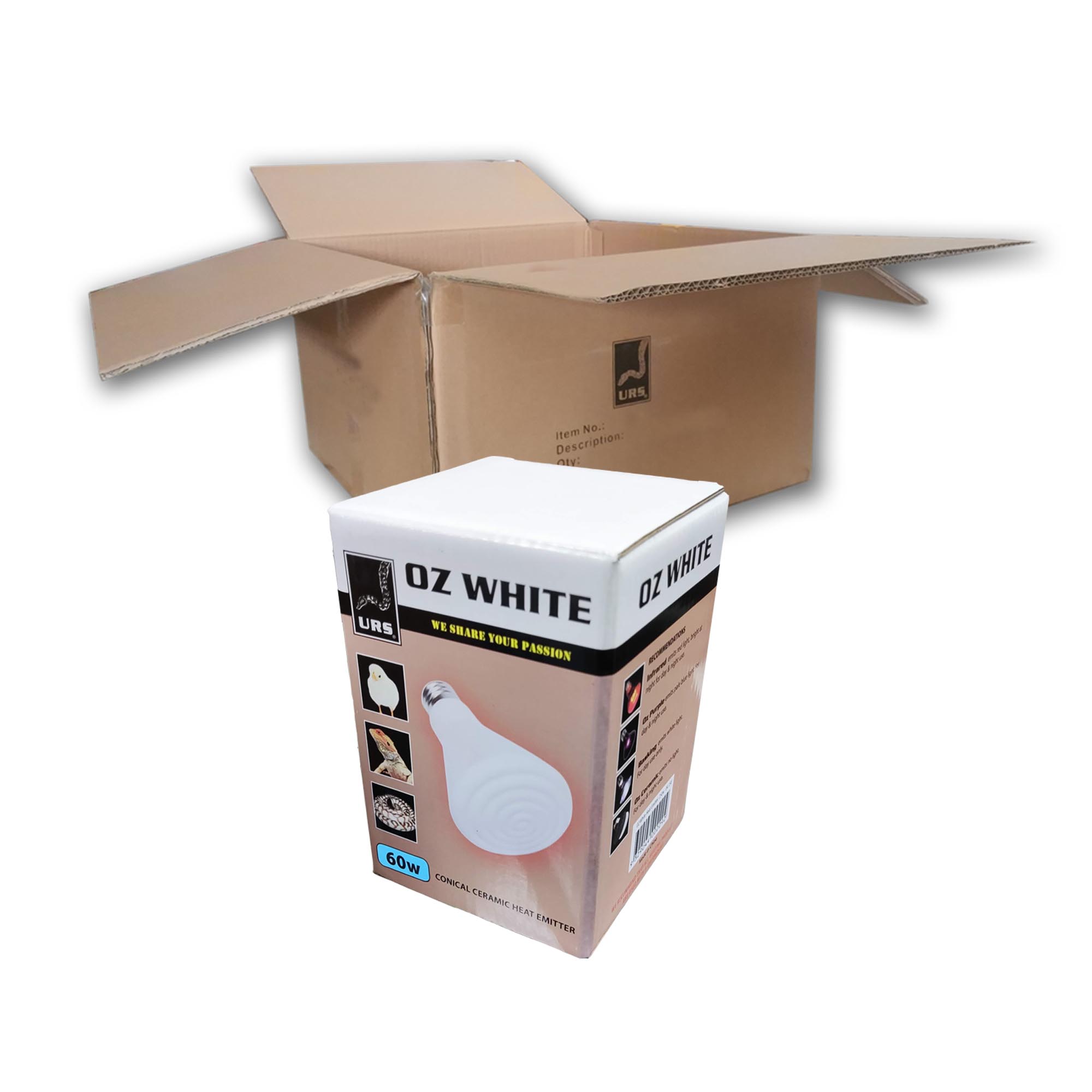04.15a Ceramic Oz White (Box of 50) 60w