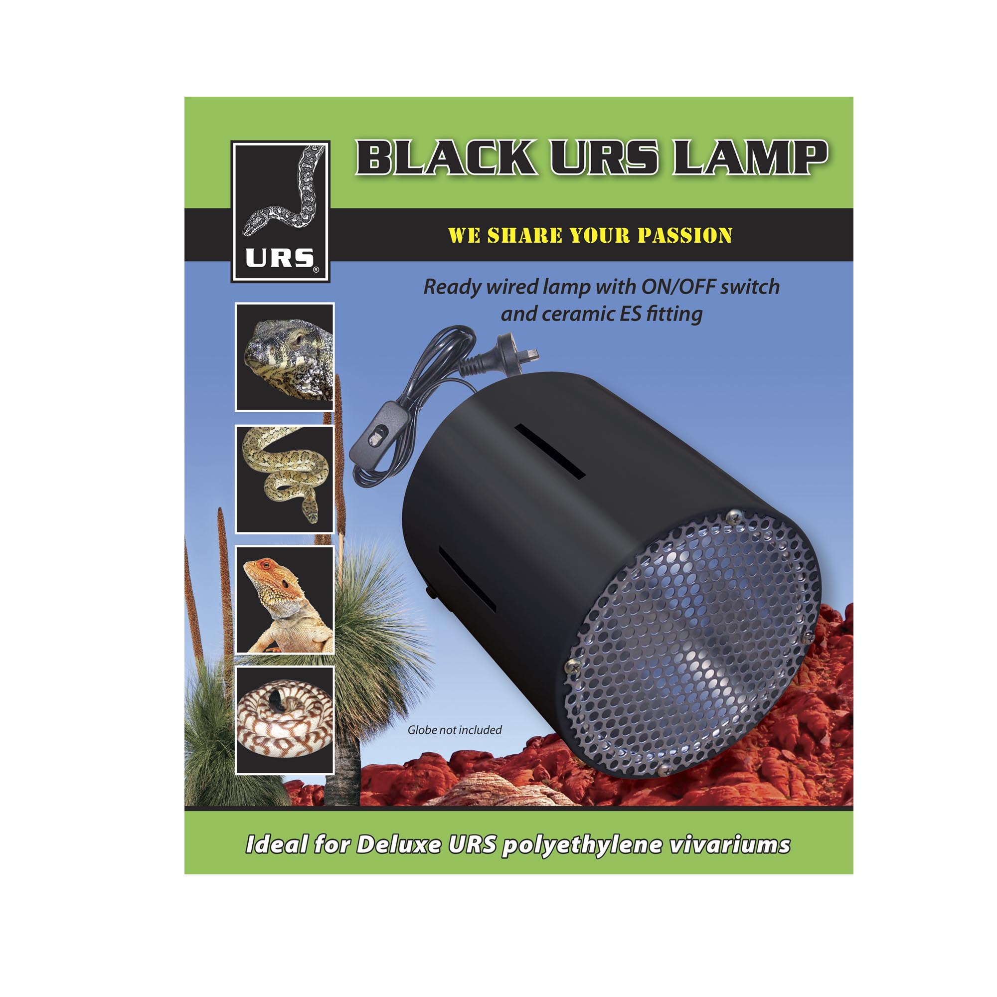 04.16b URS Vivarium Lamp - Black
