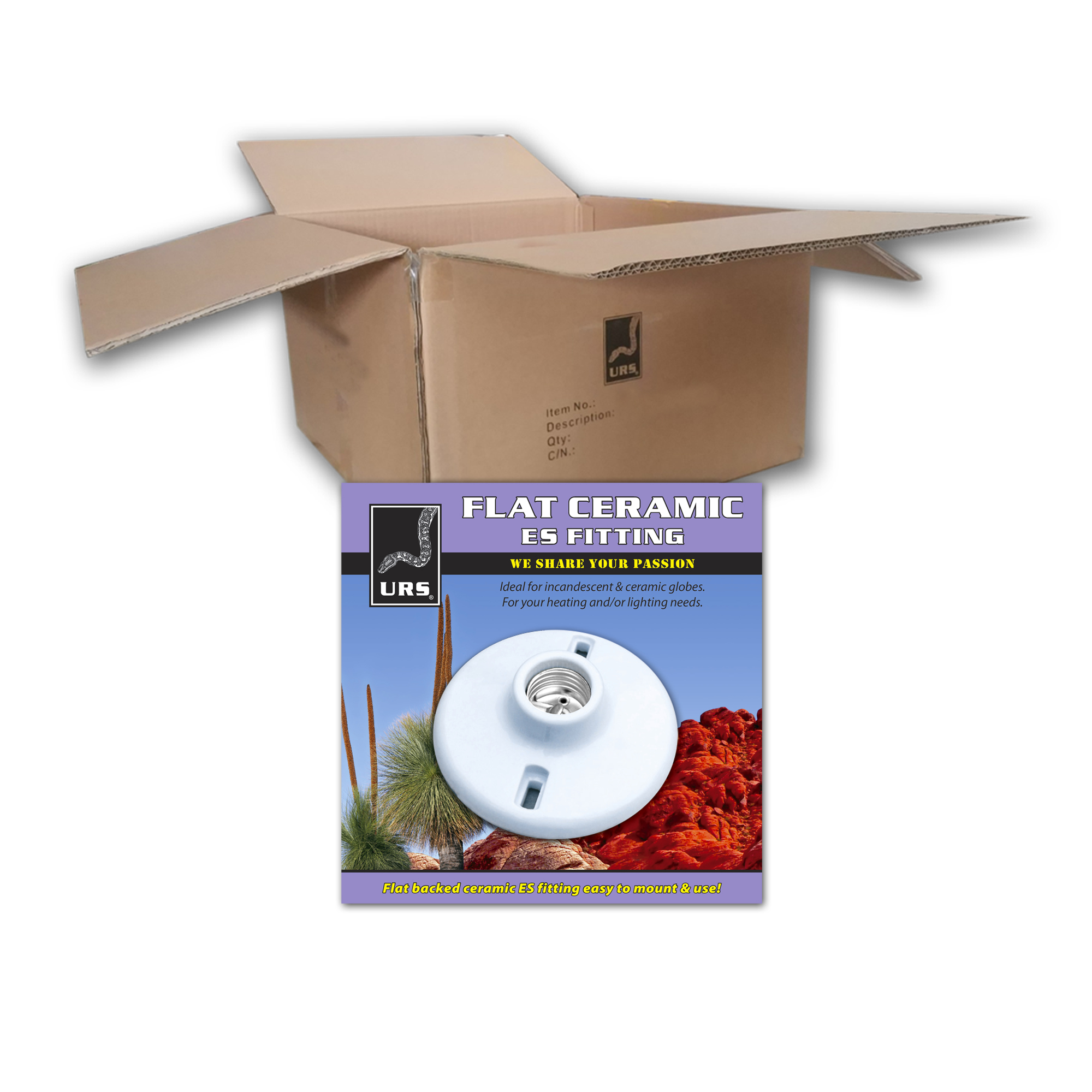 04.32 Ultimate Flat Ceramic ES Fitting (Box 50)