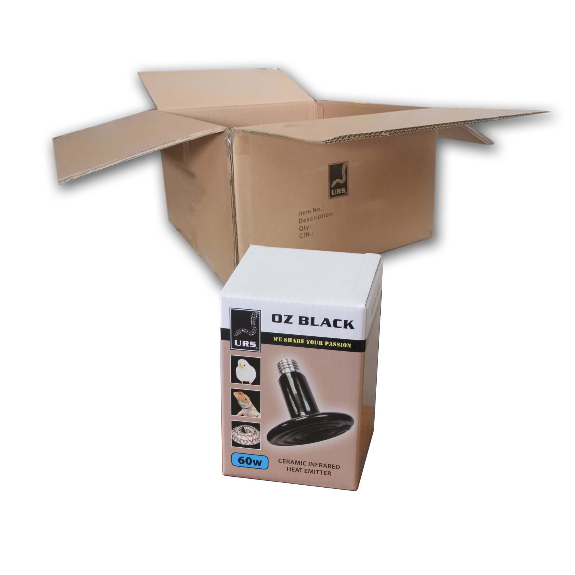 04.40 Ceramic Oz Black (Box of 50) 60W
