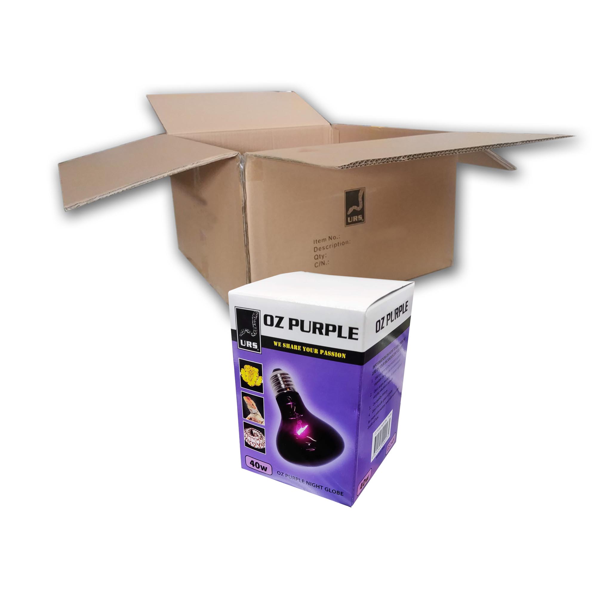 04.80a Globe Sm Oz Purple (Box of 50) 40w