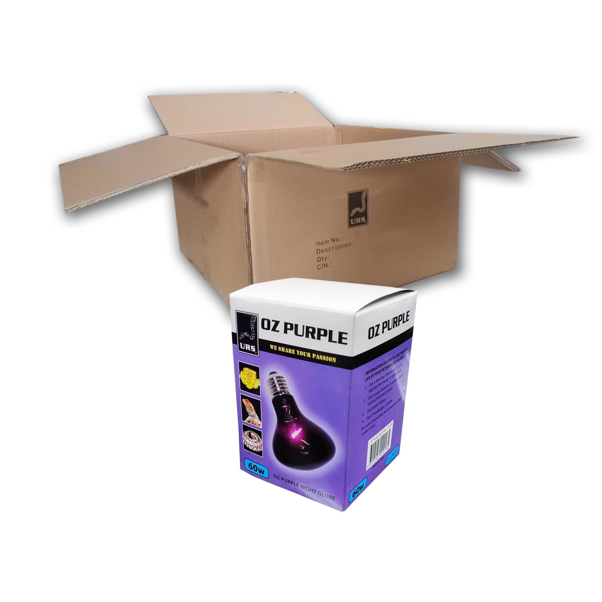 04.80b Globe Sm Oz Purple (Box of 50) 60w
