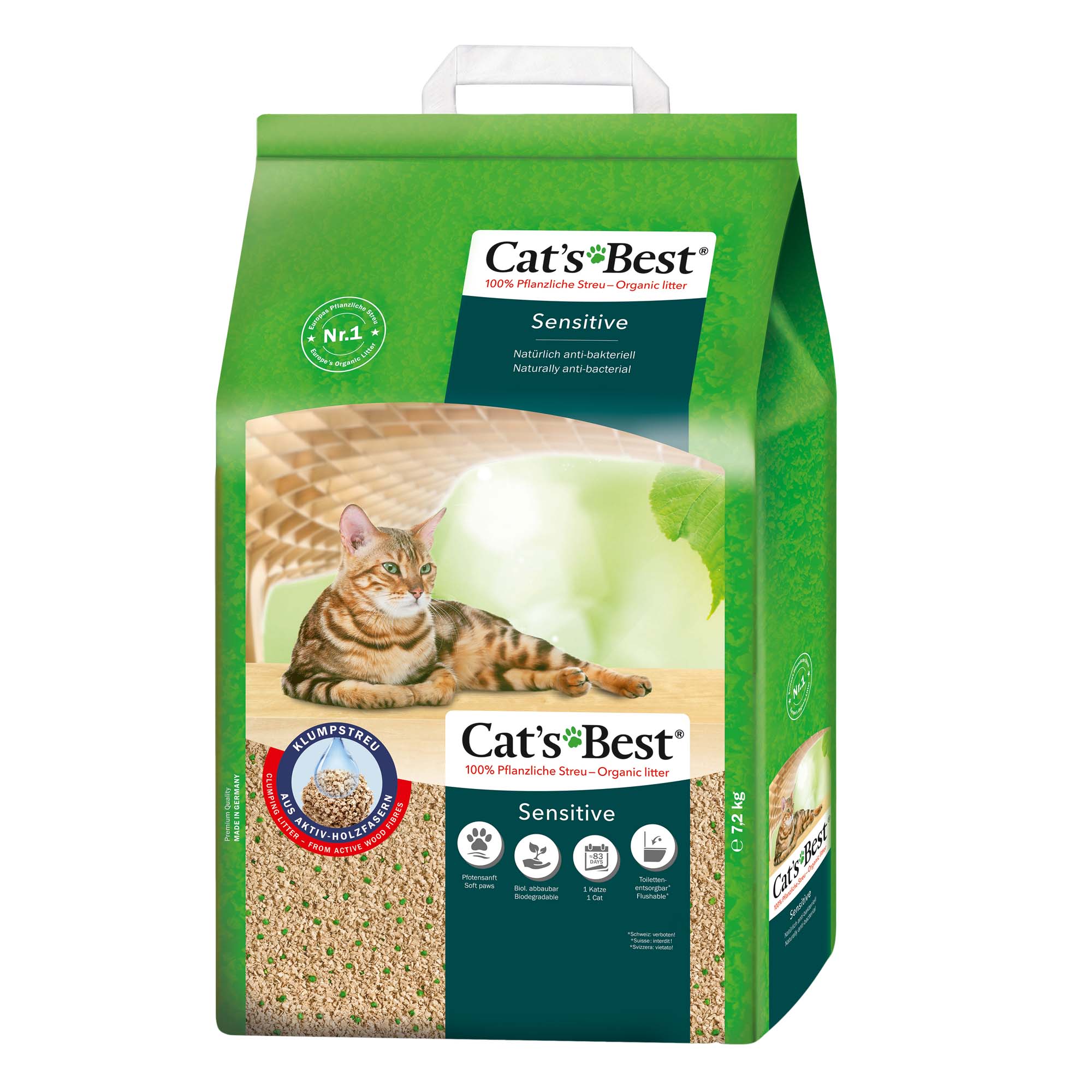 07.25b Cat's Best Sensitive 20L - 7.2kg