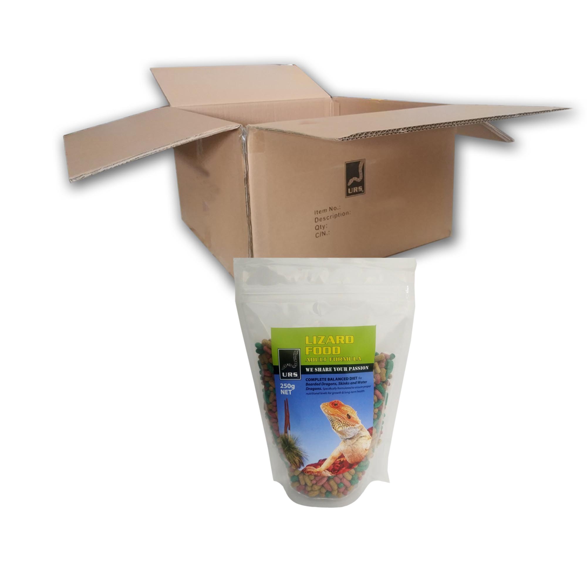 10.04a URS Lizard Food - Adult 250g (BOX of 20)