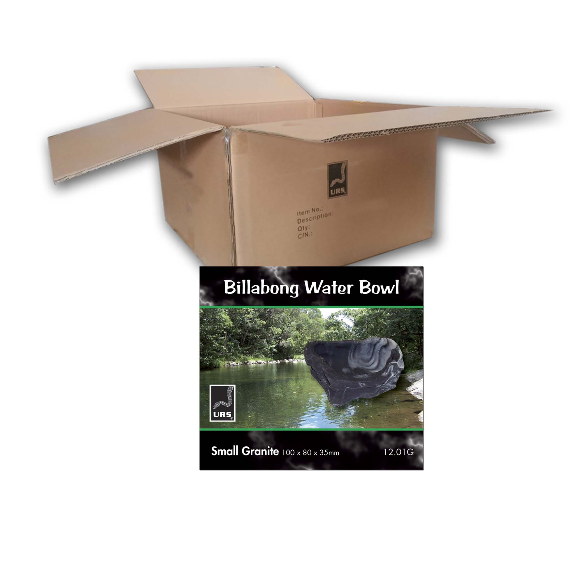 12.01G Billabong Water Bowl - Sm Granite (BOX of 20)