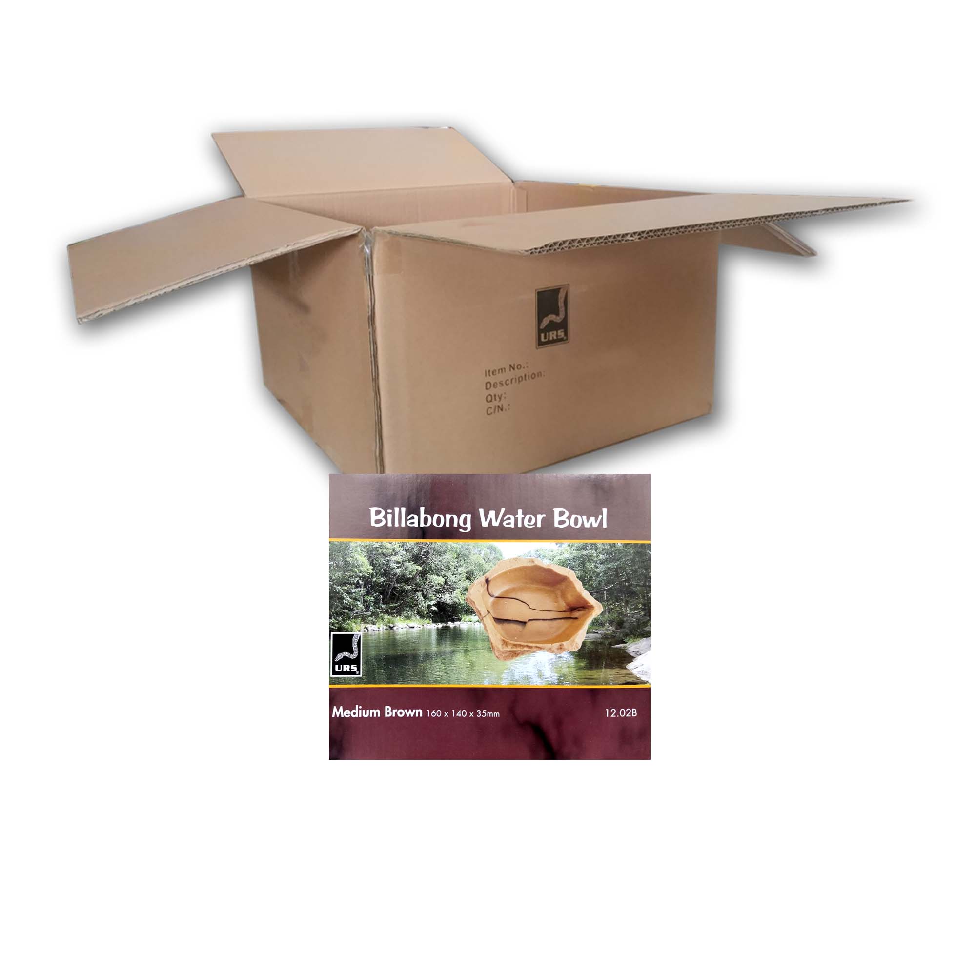12.02B Billabong Water Bowl - Med. Brown (BOX of 20)