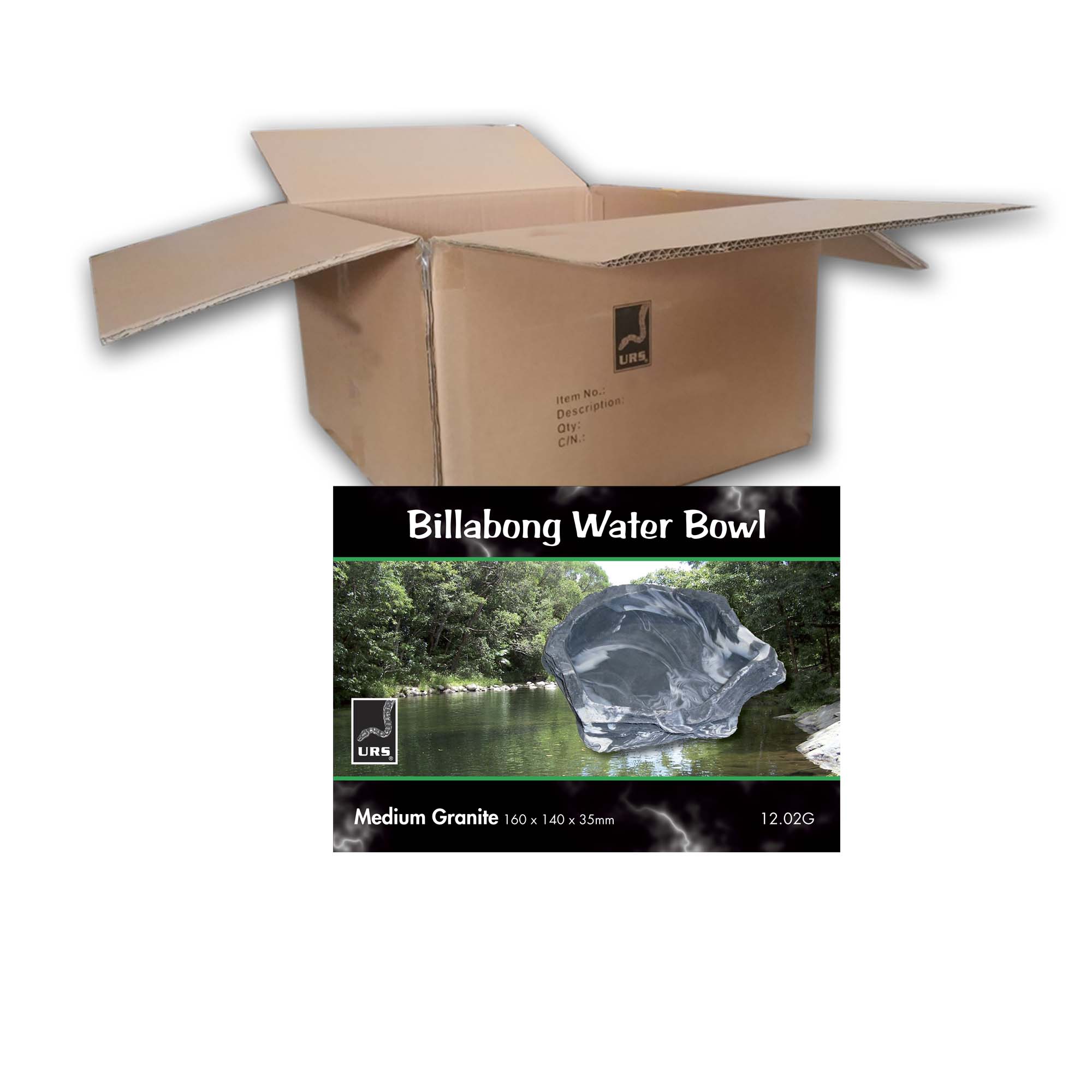 12.02G Billabong Water Bowl - Med. Granite (BOX of 20)