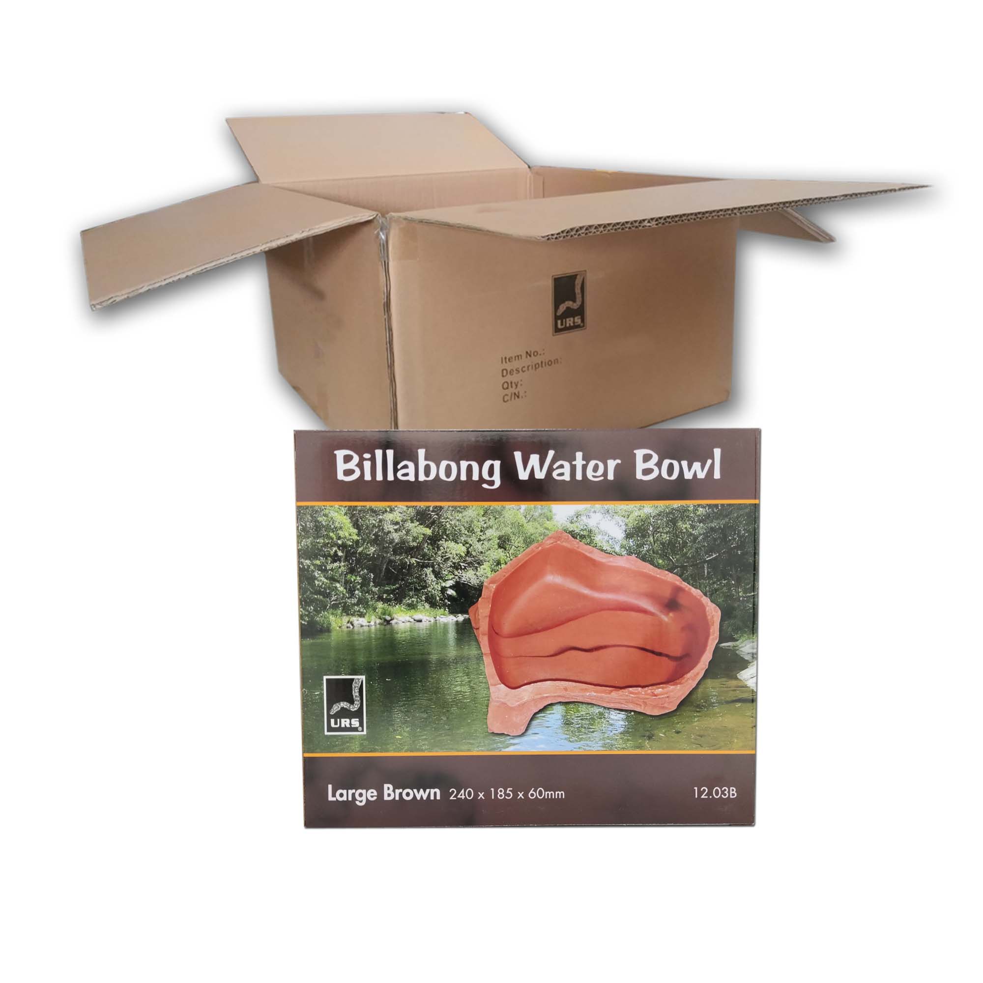 12.03B Billabong Water Bowl - Lge Brown (BOX of 5)