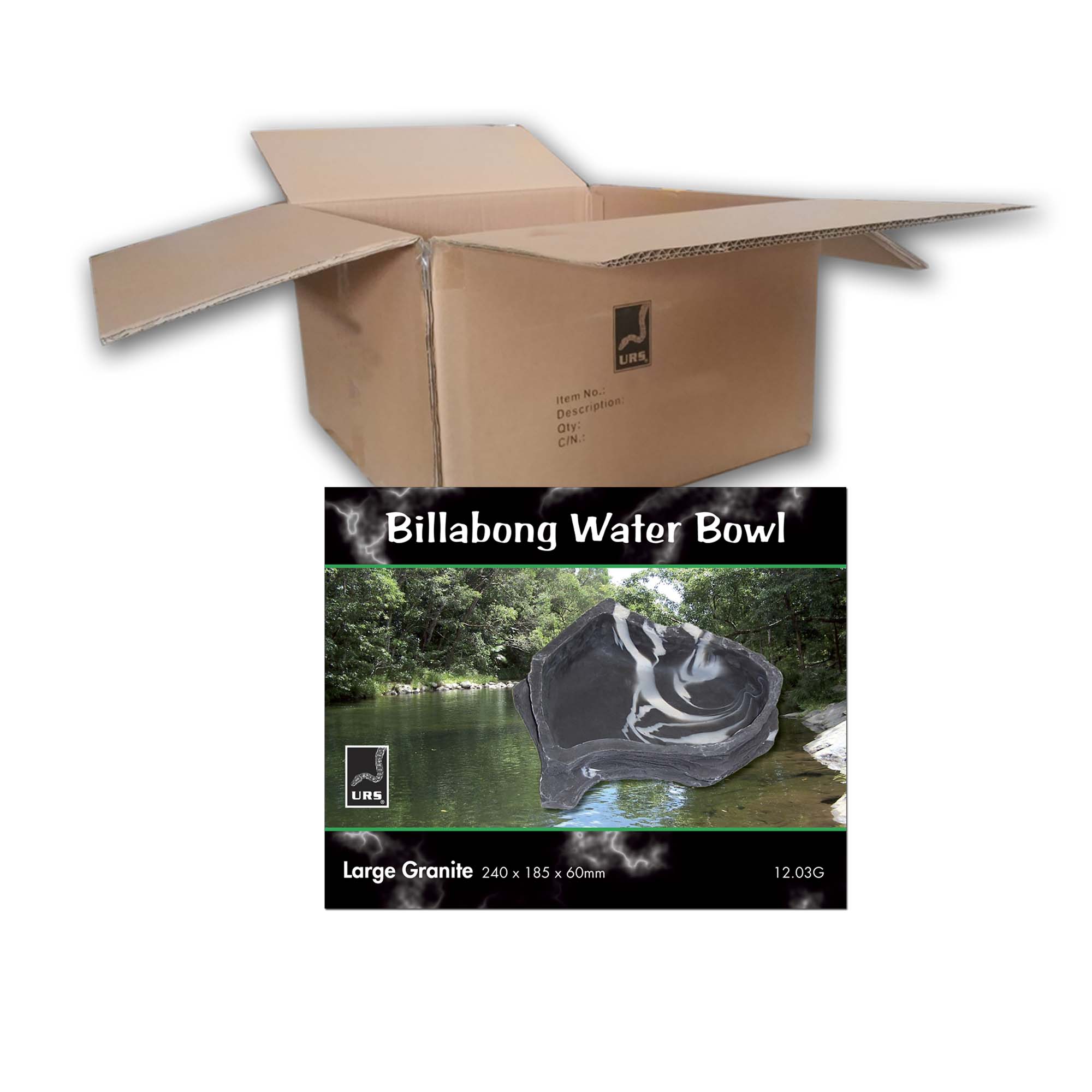 12.03G Billabong Water Bowl - Lge Granite (BOX of 5)