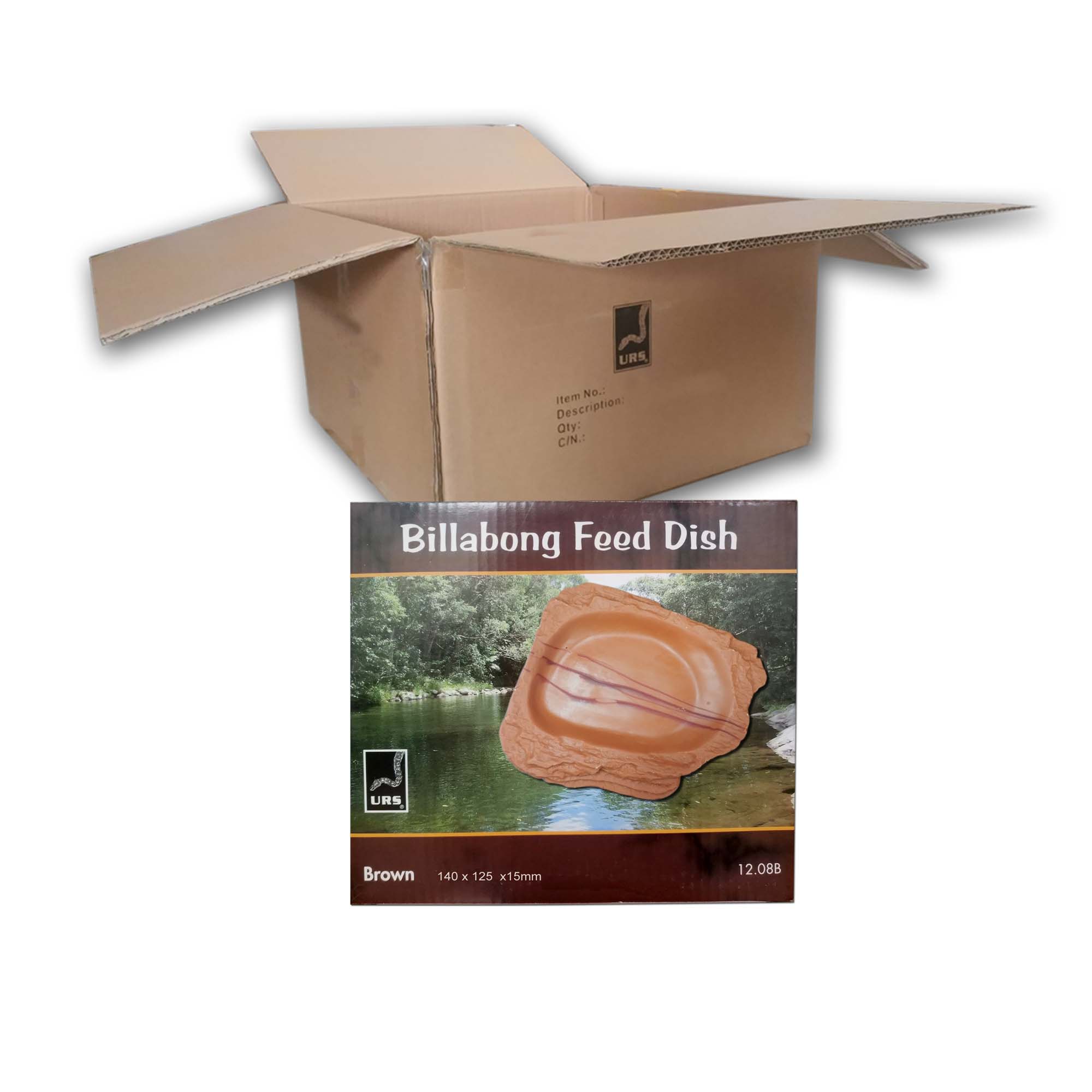 12.08B Billabong Feeding Dish - Brown (BOX of 20)