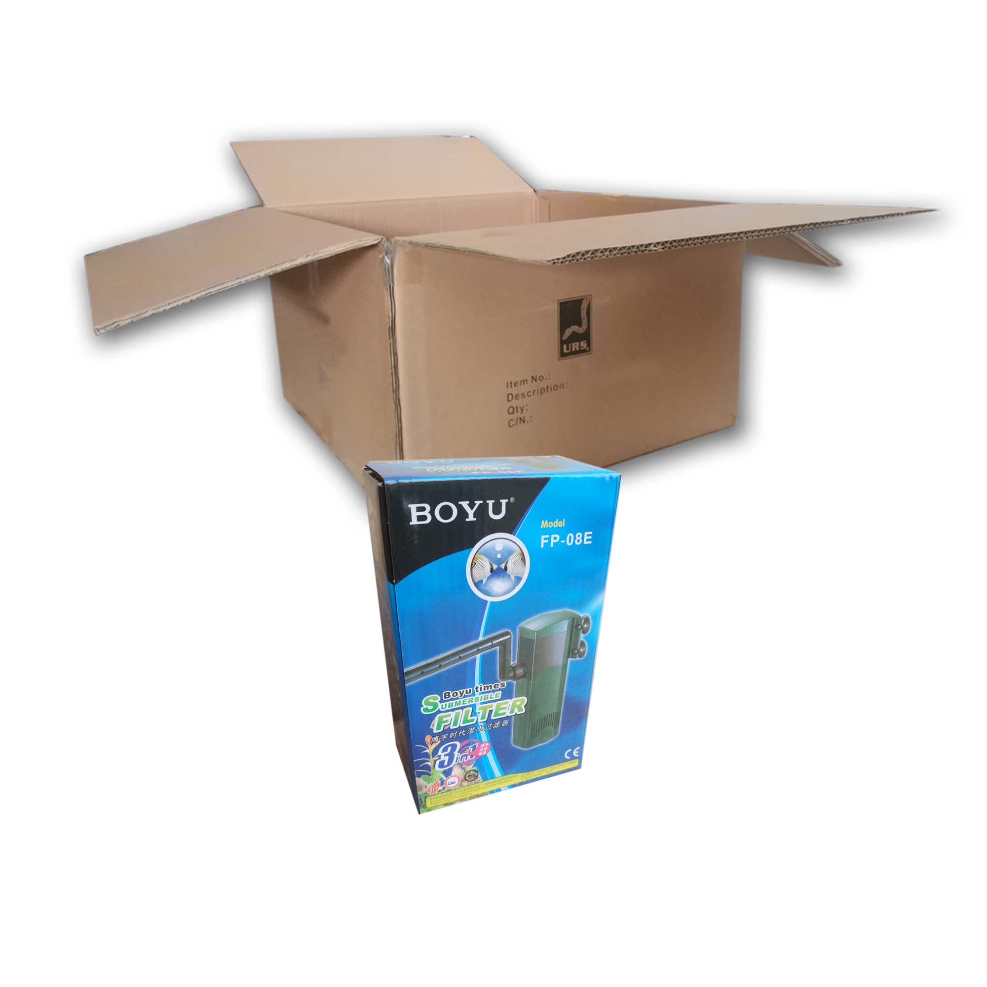 A.FP08E Boyu Submersible Filter 300L/h (BOX of 48)