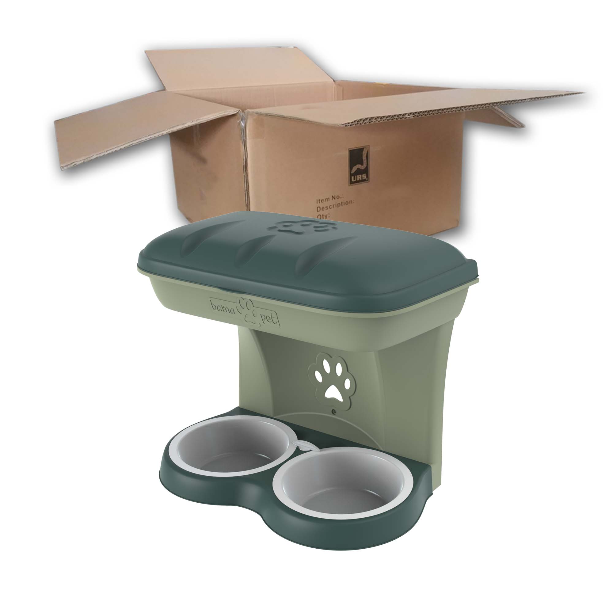 D.B19046 Bama Pet Food Stand MAXI Green (BOX OF 6)