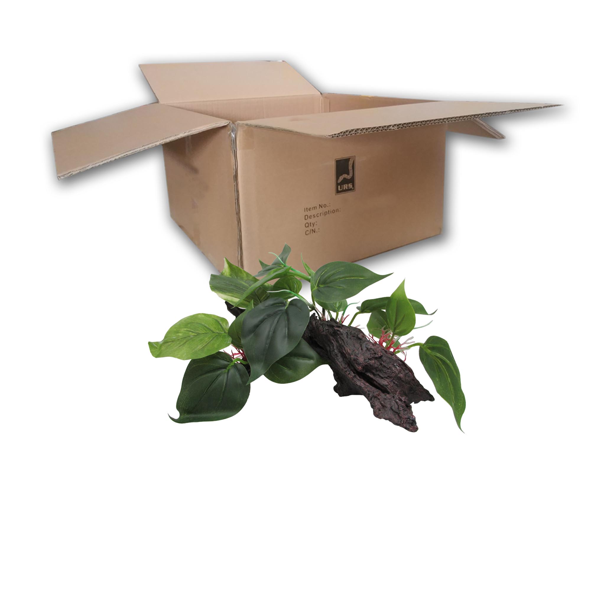 O.SPDW35 Plastic Plant on Driftwood (BOX of 24)