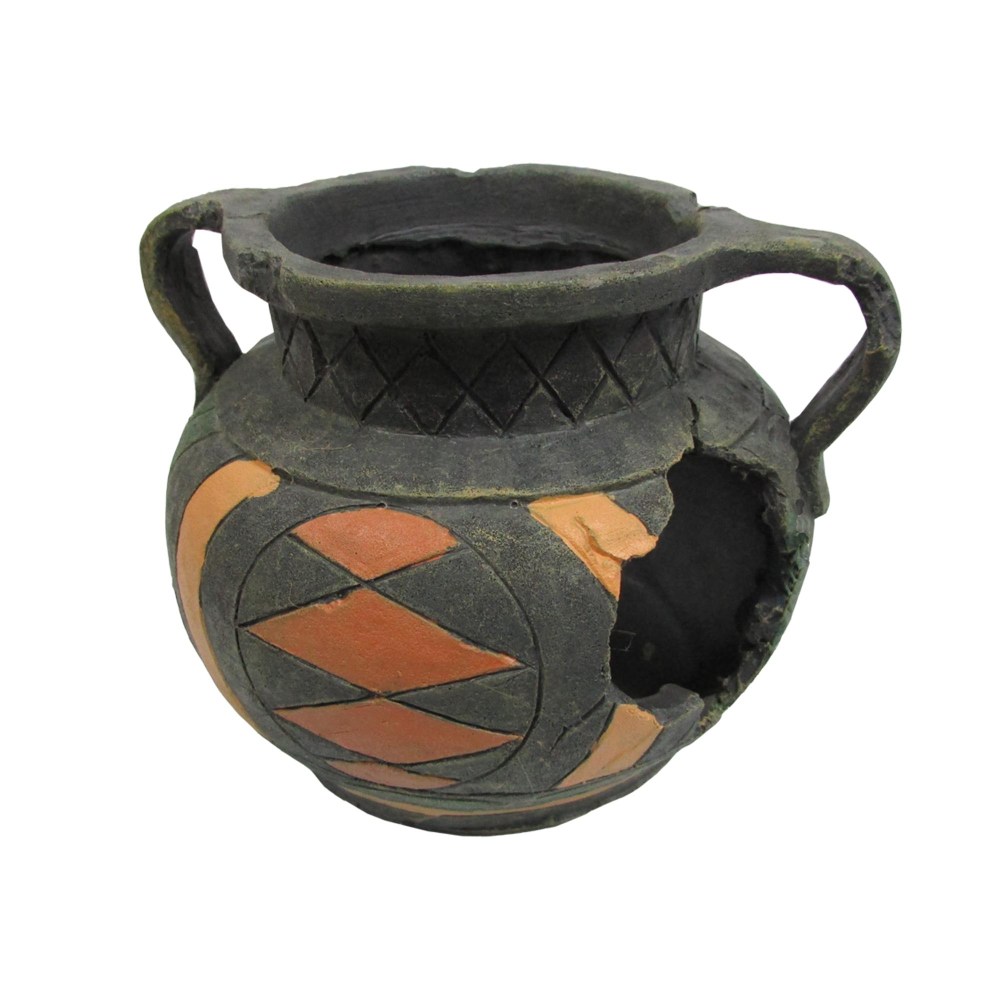 O.SRBPM Round Broken Pot Med 14x14x11.5cm