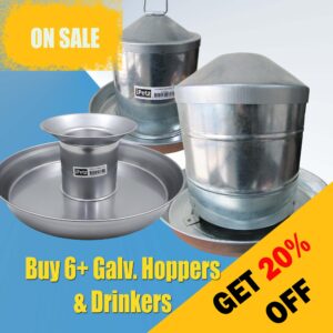 Galvanised Hopper/Drinker Special - 20% OFF