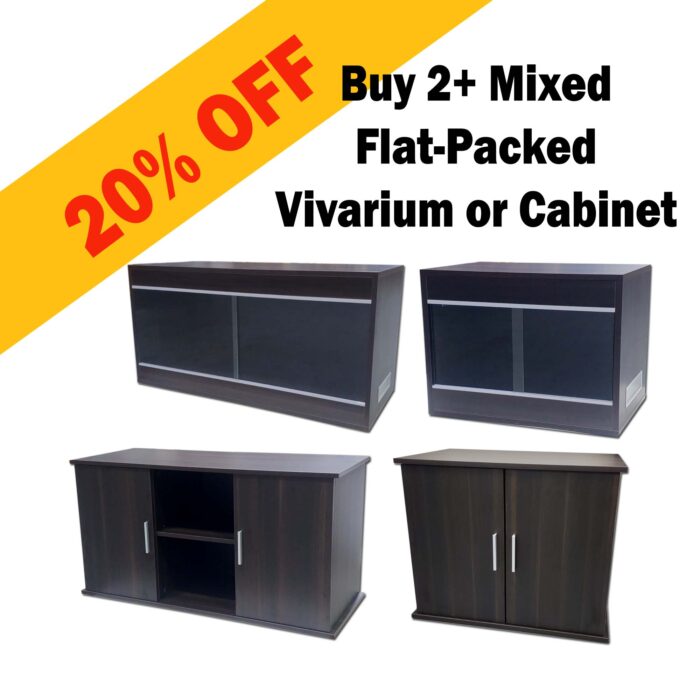Buy 2+ Mixed Flat Packed Vivarium &/or Cabinet & Get 20% Off
