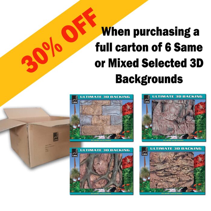 Ultimate 3D Backing box of 6 same or mixed - 30% off