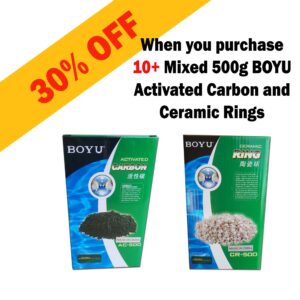 BOYU Activated Carbon/Ceramic Rings - Buy 10+ for 30% off