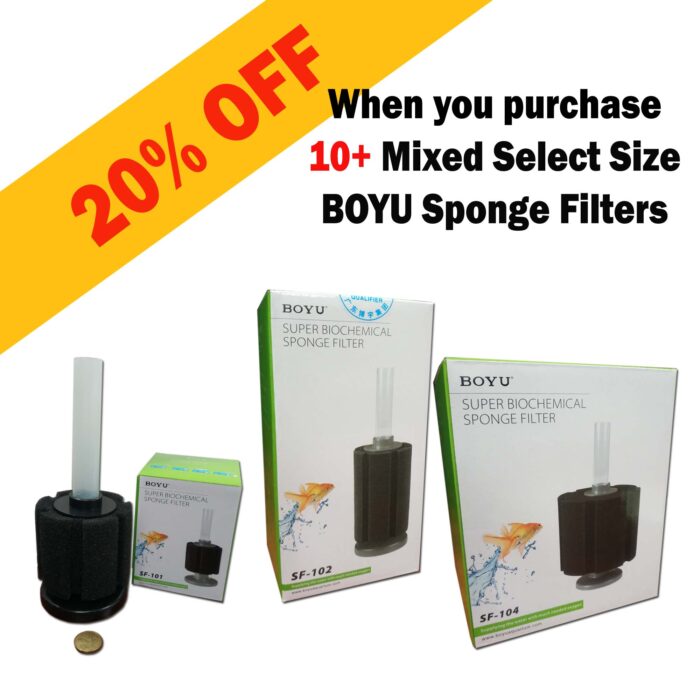 BOYU Sponge Filters - Buy 10+ for 20% off