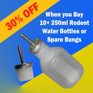 URS 250ml Rodent Bottles - Buy 10+ for 30% Off