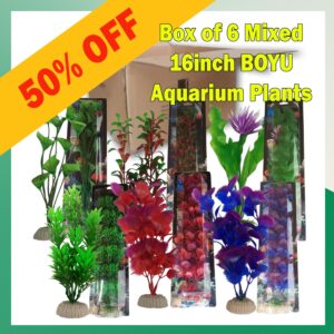 Mixed Box of 6 - Boyu Plastic Plants - 16 inch SPECIAL