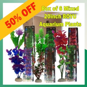 Mixed Box of 6 - Boyu Plastic Plants - 20 inch SPECIAL