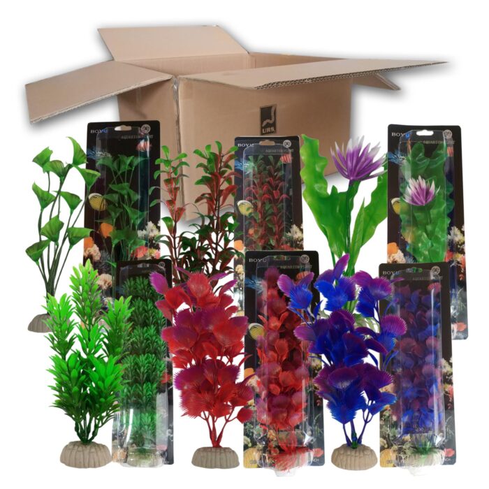 Mixed Box of 6 - Boyu Plastic Plants - 12 inch