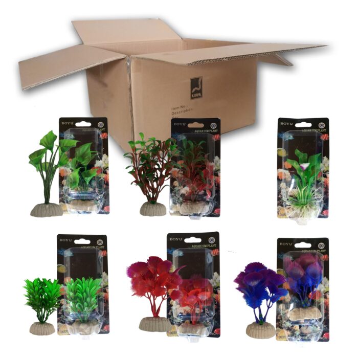Mixed Box of 6 - Boyu Plastic Plants - 4 inch