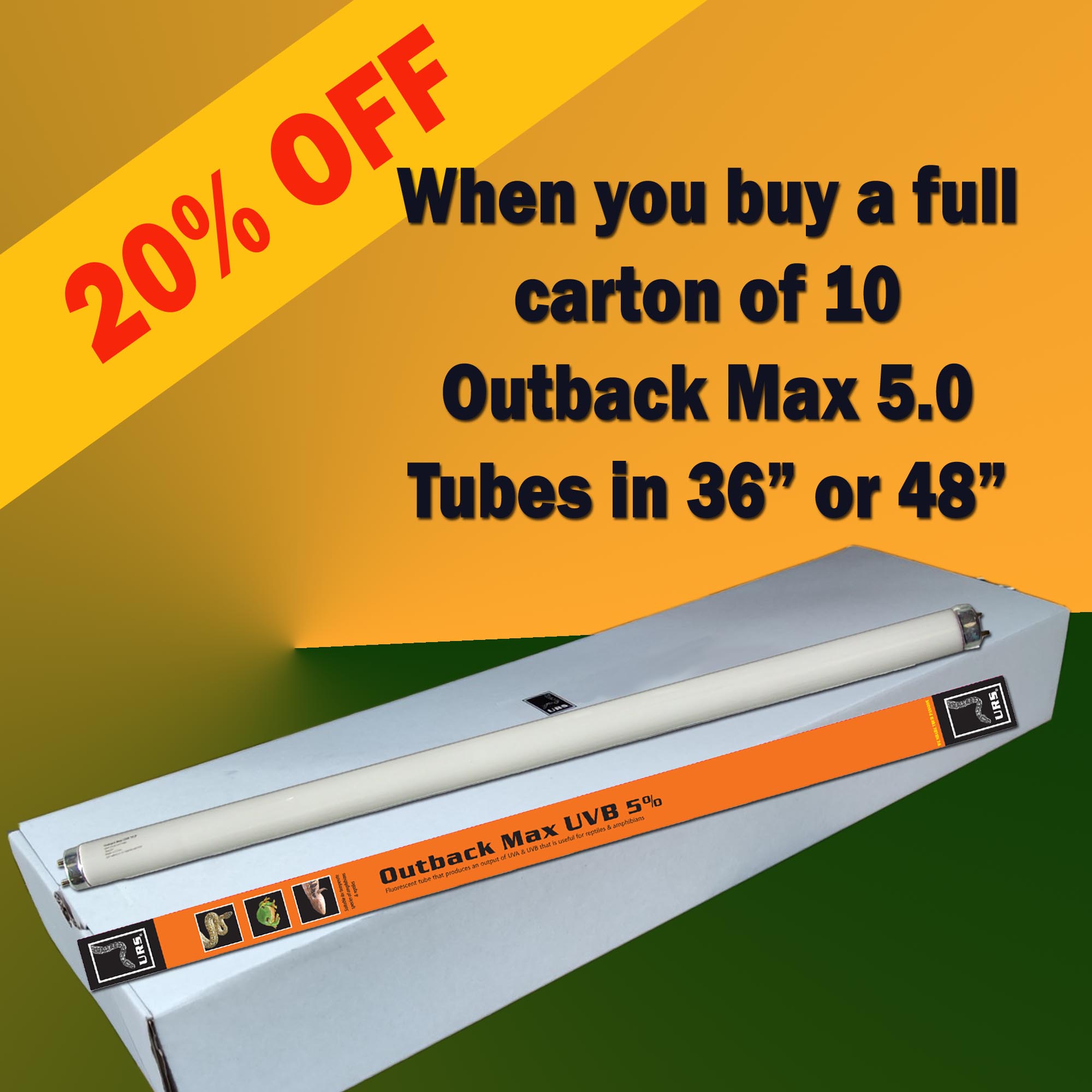Full Box 10 36in or 48" Outback Max 5.0 -20% OFF