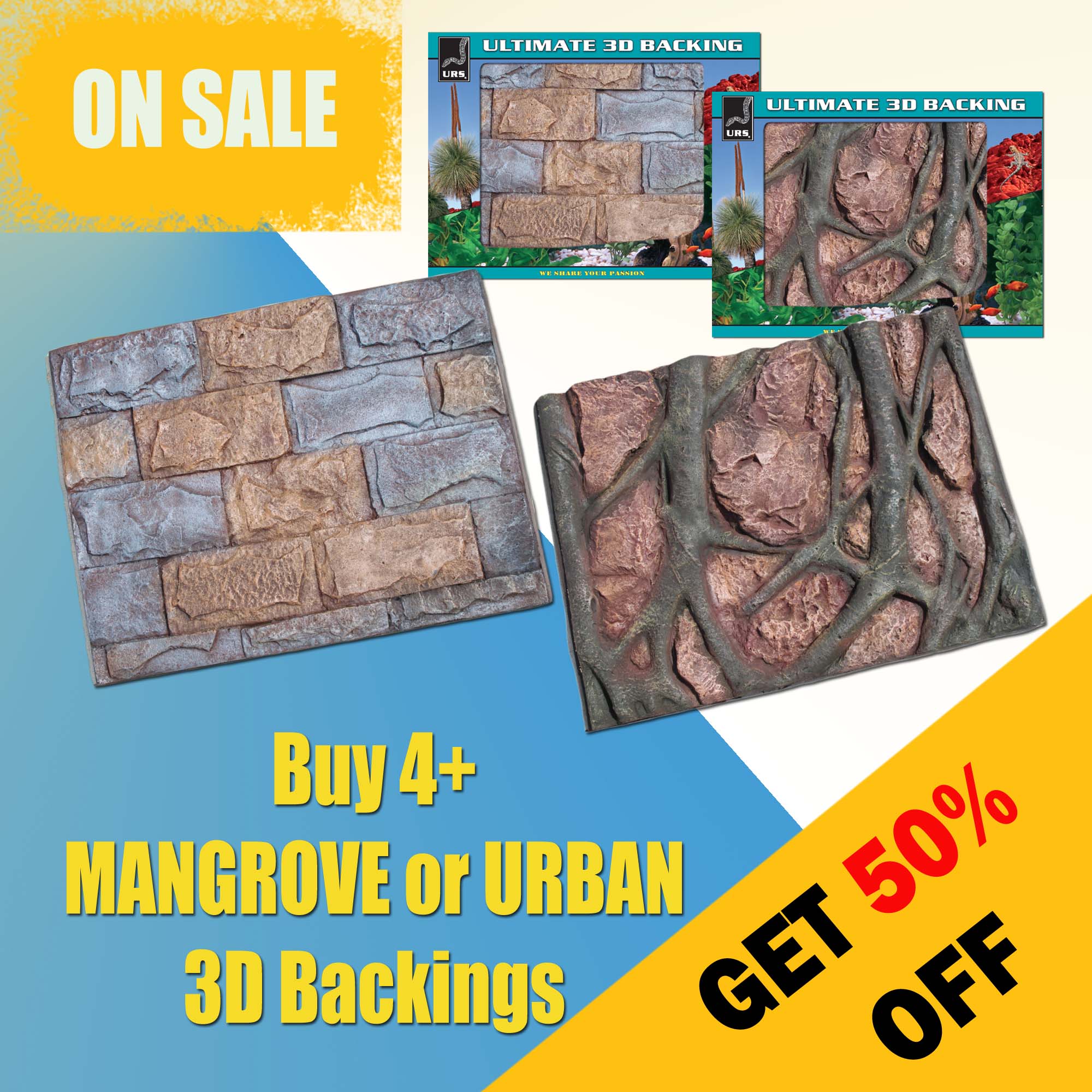 Select 3D Backings - Buy 4+ Mixed & Get 50% OFF