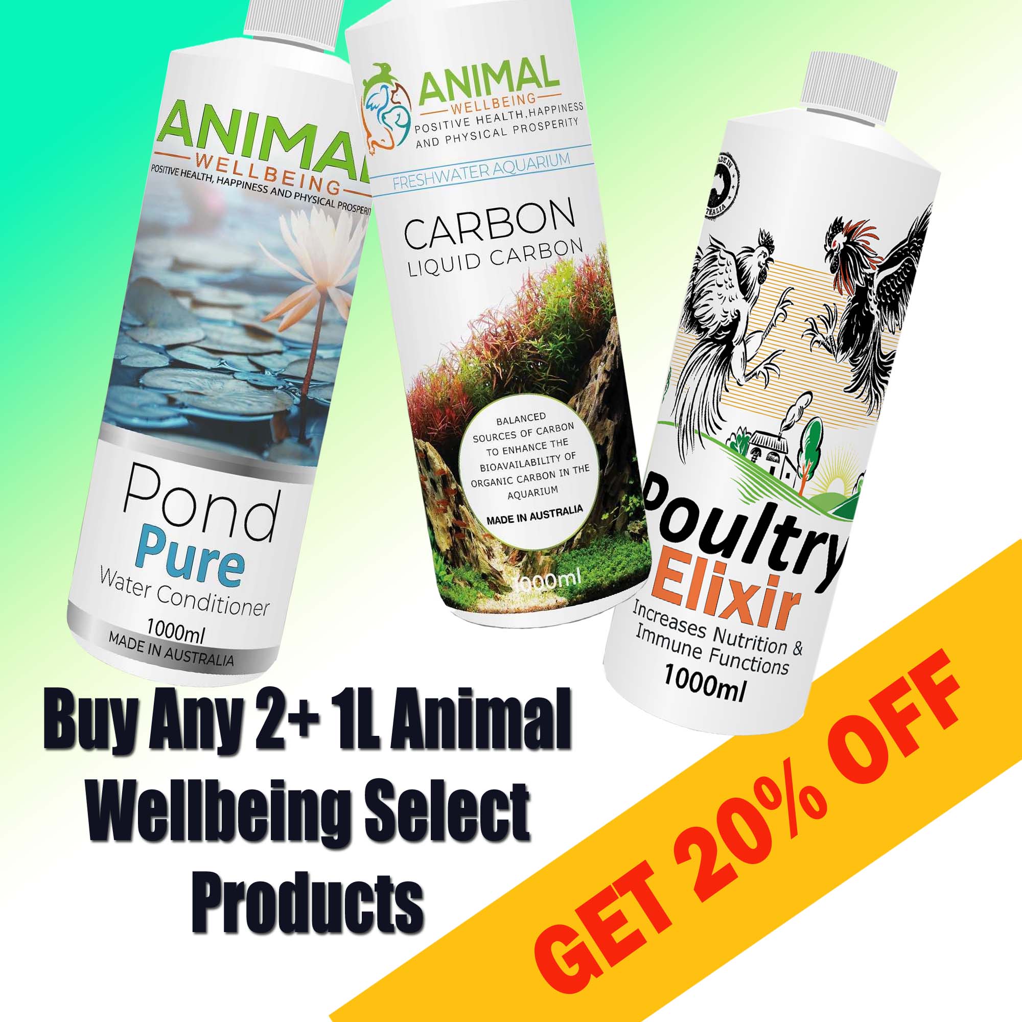 Animal Wellbeing Select Products - 2+ 1L Size 20% Off