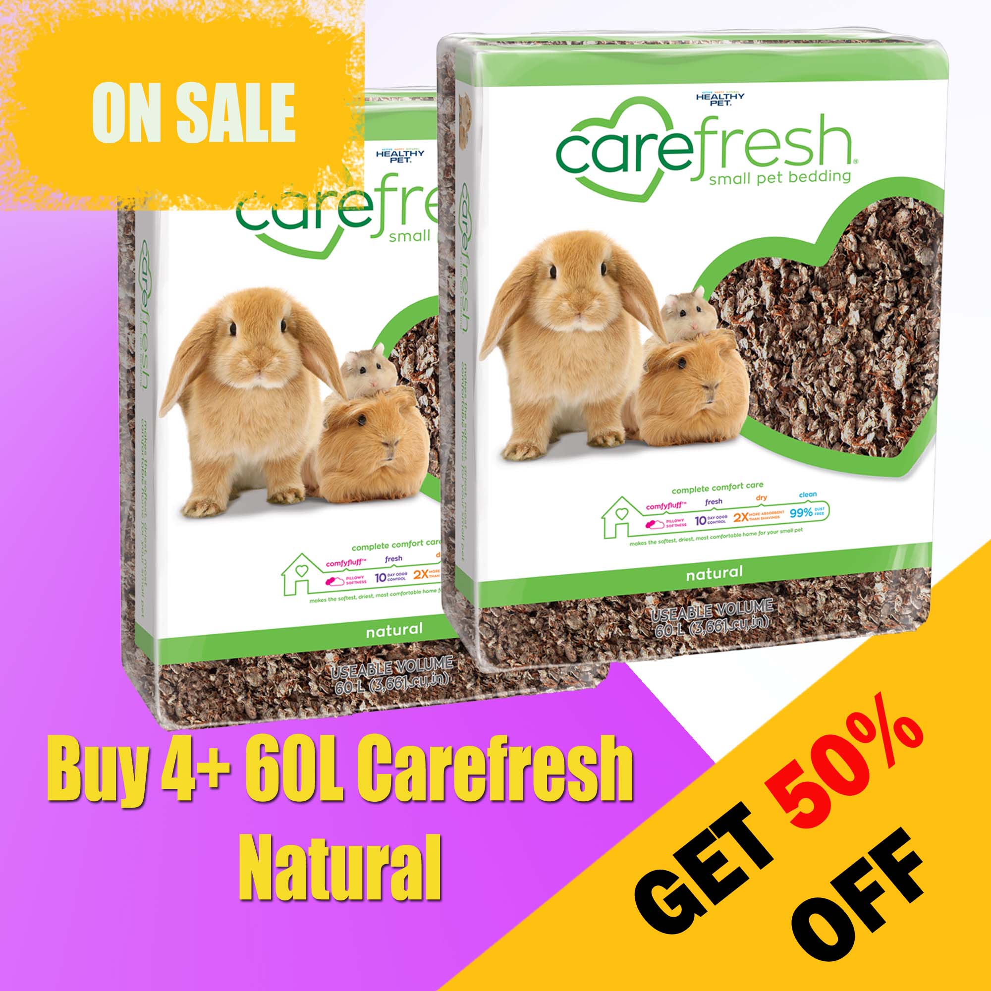 Carefresh Natural 60L - Buy 4+ for 50% OFF!